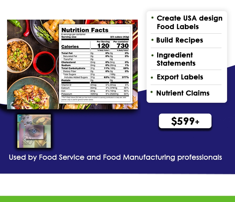 Nutritionist Pro™ Food Labeling USA Labels Software